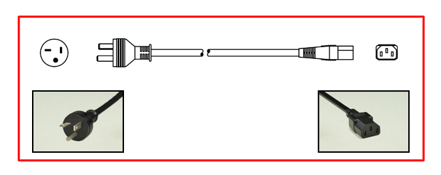North America NEMA 6-20 plug to straight C-13 connector - North America Power Cord