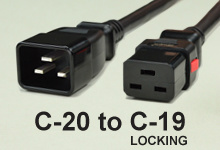 C-20 to C-19 Locking AC Power Cords and AC Cables