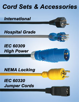 cord sets, detachable, international and domestic