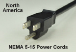 North America NEMA 5-15 AC Power Cords and AC Power Cables