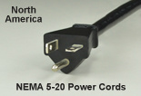 North America NEMA 5-20 AC Power Cords and AC Power Cables