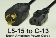 NEMA Locking 5-15 to C-13 AC Power Cords and AC Cables