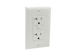 20 AMPERE-125 VOLT (NEMA 5-20R) GFCI DUPLEX OUTLET, (60Hz), 4mA-6mA TRIP, CLASS A RATED, SHUTTERED CONTACTS, AUTOMATIC GFCI CIRCUIT TEST, TEST / RESET BUTTONS, ON / OFF LIGHT & TRIP INDICATOR, IMPACT RESISTANT NYLON BODY & WALL PLATE, AUTOMATIC GROUND FEATURE, BACK AND SIDE WIRED TERMINALS ACCEPT #10, 12, 14 AWG CONDUCTORS, 2 POLE-3 WIRE GROUNDING, (2P+E). WHITE.

<br><font color="yellow">Notes: </font> 
<br><font color="yellow">*</font> Operating and storage temp. = -35�C to +66�C, 10ka short circuit rating.
<br><font color="yellow">*</font> Automatic circuit test = GFCI circuit tested automatically every 3 seconds.
<br><font color="yellow">*</font> Safelock protection = Outlet power shuts off if internal components damaged.
<br><font color="yellow">*</font> Miswire protection = Power to outlet & downstream outlets prevented if line / load terminals are wired incorrectly.