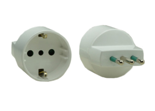 ITALY, CHILE, EUROPEAN "SCHUKO" PLUG ADAPTER, 10A-250V, CEE 7/3 SOCKET (EU1-16R), SHUTTERED CONTACTS, 2 POLE-3 WIRE GROUNDING (2P+E). IVORY.

<br><font color="yellow">Notes: </font> 
<br><font color="yellow">*</font> Connects European CEE 7/7, CEE 7/4 "Schuko" (EU1-16P) plugs with Italy, Chile (IT1-10R / IT1-16R) power outlets.
<br><font color="yellow">*</font><font color="yellow">*</font> Scroll down to view related product groups including similar adapters or select from Adapter Links and Transformer Links.
<br><font color="yellow">*</font> Adapter Links:  
<font color="yellow">-</font> <a href="https://www.internationalconfig.com/plug_adapt.asp" style="text-decoration: none">Country Specific Adapters</a> <font color="yellow">-</font> <a href="https://www.internationalconfig.com/universal_plug_adapters_multi_configuration_electrical_adapters.asp" style="text-decoration: none">Universal Adapters</a> <font color="yellow">-</font> <a href="https://www.internationalconfig.com/icc5.asp?productgroup=%27Plug%20Adapters%2C%20International%27" style="text-decoration: none">Entire List of Adapters</a> <font color="yellow">-</font> <a href="https://www.internationalconfig.com/Electrical_Adapters_C13_C14_C19_C20_C15_C7_C5_C21_60309_and_Electrical_Adapter_Power_Cords.asp" style="text-decoration: none">IEC 60320 Adapters</a> <font color="yellow">-</font><BR> <a href="https://www.internationalconfig.com/icc6.asp?item=IEC60320-Power-Cord-Splitters" style="text-decoration: none">IEC 60320 Splitter Adapters </a> <font color="yellow">-</font> <a href="https://www.internationalconfig.com/icc6.asp?item=IEC60320-Power-Cord-Splitters" style="text-decoration: none">NEMA Splitter Adapters </a> <font color="yellow">-</font> <a href="https://www.internationalconfig.com/icc6.asp?item=888-2126-ADPU" style="text-decoration: none">IEC 60309 Adapters</a> <font color="yellow">-</font> <a href="https://www.internationalconfig.com/cordhelp.asp" style="text-decoration: none">Worldwide and IEC Power Cord Selector</a>.
<br><font color="yellow">*</font> Transformer Links: <font color="yellow">-</font> <a href="https://www.internationalconfig.com/icc6.asp?item=Transformers" style="text-decoration: none">Step-Up, Step-Down Transformers & Voltage Converters </a>.
