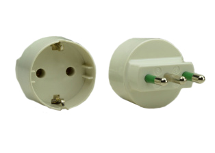ITALY, CHILE, EUROPEAN "SCHUKO" PLUG ADAPTER, 16A-250V, CEE 7/3 SOCKET (EU1-16R), SHUTTERED CONTACTS, 2 POLE-3 WIRE GROUNDING (2P+E). IVORY.

<br><font color="yellow">Notes: </font> 
<br><font color="yellow">*</font> Connects European CEE 7/7, CEE 7/4 "Schuko" (EU1-16P) plugs with Italy, Chile (IT1-16R) power outlets.
<br><font color="yellow">*</font> Scroll down to view additional related products.
