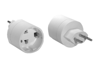SWISS 10 AMPERE-250 VOLTS TYPE J PLUG ADAPTER, 10 AMP FUSED, INSULATED PINS, 2 POLE-3 WIRE GROUNDING (2P+E). WHITE. 

<br><font color="yellow">Notes: </font> 
<br><font color="yellow">*</font> Connects European Schuko CEE 7/7, CEE 7/4, CEE 7/16 type E, F, C, plugs with Swiss (SW1-10R & SW2-16R) outlets, sockets, receptacles.
<br><font color="yellow">*</font> Scroll down to view additional related products.
