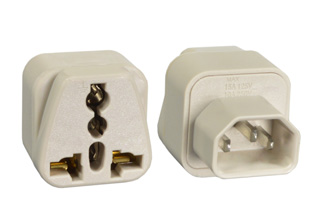 UNIVERSAL IEC 60320 C-14 PLUG ADAPTER, 15A-125V, 10A-250V. CONNECTS EUROPEAN, BRITISH, UK, AUSTRALIA, NEMA, WORLDWIDE /  INTERNATIONAL PLUGS WITH IEC 60320 C-13 OUTLETS, SOCKETS, POWER CORDS, CONNECTORS, 2 POLE-3 WIRE GROUNDING (2P+E). IVORY. 

<br><font color="yellow">Notes: </font>
<br><font color="yellow">*</font> Adapter #30235 - Maximum in use electrical rating 15 Ampere 125 volt, 10 Ampere 250 Volt. 
<br><font color="yellow">*</font> Add-on adapter #74900-SGA required for "Grounding / Earth" connection when #30235 is used with European, German, French Schuko CEE 7/7 & CEE 7/4 plugs.
<br><font color="yellow">*</font>Optional plug adapters with integral "Grounding / Earth" Connection are #30600, #30600-A listed below in related products. Scroll down to view.
<br><font color="yellow">*</font><font color="yellow">*</font> Scroll down to view related product groups including similar adapters or select from Adapter Links and Transformer Links.
<br><font color="yellow">*</font> Adapter Links:  
<font color="yellow">-</font> <a href="https://www.internationalconfig.com/plug_adapt.asp" style="text-decoration: none">Country Specific Adapters</a> <font color="yellow">-</font> <a href="https://www.internationalconfig.com/universal_plug_adapters_multi_configuration_electrical_adapters.asp" style="text-decoration: none">Universal Adapters</a> <font color="yellow">-</font> <a href="https://www.internationalconfig.com/icc5.asp?productgroup=%27Plug%20Adapters%2C%20International%27" style="text-decoration: none">Entire List of Adapters</a> <font color="yellow">-</font> <a href="https://www.internationalconfig.com/Electrical_Adapters_C13_C14_C19_C20_C15_C7_C5_C21_60309_and_Electrical_Adapter_Power_Cords.asp" style="text-decoration: none">IEC 60320 Adapters</a> <font color="yellow">-</font><BR> <a href="https://www.internationalconfig.com/icc6.asp?item=IEC60320-Power-Cord-Splitters" style="text-decoration: none">IEC 60320 Splitter Adapters </a> <font color="yellow">-</font> <a href="https://www.internationalconfig.com/icc6.asp?item=IEC60320-Power-Cord-Splitters" style="text-decoration: none">NEMA Splitter Adapters </a> <font color="yellow">-</font> <a href="https://www.internationalconfig.com/icc6.asp?item=888-2126-ADPU" style="text-decoration: none">IEC 60309 Adapters</a> <font color="yellow">-</font> <a href="https://www.internationalconfig.com/cordhelp.asp" style="text-decoration: none">Worldwide and IEC Power Cord Selector</a>.
<br><font color="yellow">*</font> Transformer Links: <font color="yellow">-</font> <a href="https://www.internationalconfig.com/icc6.asp?item=Transformers" style="text-decoration: none">Step-Up, Step-Down Transformers & Voltage Converters </a>.
