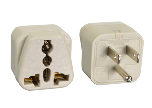 UNIVERSAL AMERICAN, CANADA 15 AMPERE-125 VOLT <font color="yellow"> TYPE B </font> PLUG ADAPTER. CONNECTS EUROPEAN, BRITISH, AUSTRALIA, NEMA, WORLDWIDE / INTERNATIONAL PLUGS WITH <font color="yellow"> NEMA 5-15R (15A-125V) & NEMA 5-20R (20A-125V) </font> OUTLETS, 2 POLE-3 WIRE GROUNDING (2P+E). IVORY. 


<br><font color="yellow">Notes: </font>
<br><font color="yellow">*</font> Adapter #30250 - Maximum in use electrical ratings:
<BR> 
15 Ampere 125 Volt - North America. 
<BR>
15 Ampere 125 Volt & 10 Ampere 250 Volt - Outside North America.
<br><font color="yellow">*</font> Add-on adapter #74900-SGA required for "Grounding / Earth" connection when #30250 is used with European, German, French "Schuko" CEE 7/7 & CEE 7/4 plugs.
<br><font color="yellow">*</font> Optional plug adapter with integral "Grounding / Earth" Connection is #30130 listed below in related products.
<br><font color="yellow">*</font> View related products below for country specific universal and International worldwide plug adapters for all countries. Scroll down to view.
