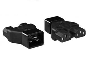 ADAPTER IEC 60320 C-20, C-13 SPLITTER, 10 AMPERE-250 VOLT, IEC 60320 C-20 PLUG, TWO C-13 CONNECTORS, CONNECTS C-19 POWER CORDS WITH TWO IEC 60320 C-14 POWER CORDS OR POWER INLETS, 2 POLE-3 WIRE GROUNDING (2P+E). BLACK.

<br><font color="yellow">Notes: </font> 
<br><font color="yellow">*</font> IEC 60320 C-19, C-20, C-13, C-14, C-15, C-5, C-7 plug adapters, splitters, European adapters are listed below in related products. Scroll down to view.
<br><font color="yellow">*</font><font color="yellow">*</font> Scroll down to view related product groups including similar adapters or select from Adapter Links and Transformer Links.
<br><font color="yellow">*</font> Adapter Links:  
<font color="yellow">-</font> <a href="https://www.internationalconfig.com/plug_adapt.asp" style="text-decoration: none">Country Specific Adapters</a> <font color="yellow">-</font> <a href="https://www.internationalconfig.com/universal_plug_adapters_multi_configuration_electrical_adapters.asp" style="text-decoration: none">Universal Adapters</a> <font color="yellow">-</font> <a href="https://www.internationalconfig.com/icc5.asp?productgroup=%27Plug%20Adapters%2C%20International%27" style="text-decoration: none">Entire List of Adapters</a> <font color="yellow">-</font> <a href="https://www.internationalconfig.com/Electrical_Adapters_C13_C14_C19_C20_C15_C7_C5_C21_60309_and_Electrical_Adapter_Power_Cords.asp" style="text-decoration: none">IEC 60320 Adapters</a> <font color="yellow">-</font><BR> <a href="https://www.internationalconfig.com/icc6.asp?item=IEC60320-Power-Cord-Splitters" style="text-decoration: none">IEC 60320 Splitter Adapters </a> <font color="yellow">-</font> <a href="https://www.internationalconfig.com/icc6.asp?item=IEC60320-Power-Cord-Splitters" style="text-decoration: none">NEMA Splitter Adapters </a> <font color="yellow">-</font> <a href="https://www.internationalconfig.com/icc6.asp?item=888-2126-ADPU" style="text-decoration: none">IEC 60309 Adapters</a> <font color="yellow">-</font> <a href="https://www.internationalconfig.com/cordhelp.asp" style="text-decoration: none">Worldwide and IEC Power Cord Selector</a>.
<br><font color="yellow">*</font> Transformer Links: <font color="yellow">-</font> <a href="https://www.internationalconfig.com/icc6.asp?item=Transformers" style="text-decoration: none">Step-Up, Step-Down Transformers & Voltage Converters </a>.