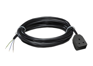 BRITISH, UK, UNITED KINGDOM CONNECTOR WITH CORD, 13 AMPERE-250 VOLT, BS 1363 TYPE G CONNECTOR (UK1-13R), H05VV-F (PVC) 1.5mm CORDAGE (70C), 2 POLE-3 WIRE GROUNDING (2P+E), POWER CORD 2.44 METERS (8 FEET) (96") LONG. BLACK.
<br><font color="yellow">Length: 2.44 METERS (8 FEET)</font>

<br><font color="yellow">Notes: </font> 
<br><font color="yellow">*</font> Extension cords for all countries are available including IEC 60309, IEC 60320 types.
<br><font color="yellow">*</font> British, UK extension cords in various lengths, GFCI (RCD) versions, Plugs, Outlets, Power Cords, Socket strips, Adapters are listed below in related products. Scroll down to view.