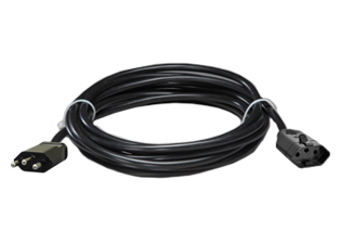 BRAZIL EXTENSION CORD, 16 AMPERE-250 VOLT PLUG, NBR 14136 TYPE N [BR3-20P], [BR3-20R] CONNECTOR, 1.5mm2 H05VV-F CORD [60�C], 2 POLE-3 WIRE GROUNDING [2P+E], 7.6 METERS [25 FEET] [300"] LONG. BLACK.
<br><font color="yellow">Length: 7.6 METERS [25 FEET]</font>

<br><font color="yellow">Notes: </font> 
<br><font color="yellow">*</font> Brazil extension cords in various lengths, GFCI/RCD versions and extension cords for all other countries available, including IEC 60309, IEC 60320 versions.
<br><font color="yellow">*</font> Brazil plugs, outlets, connectors, GFCI outlets, socket strips, power cords, adapters are listed below in related products. Scroll down to view.