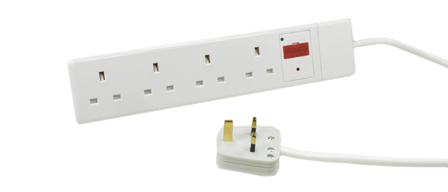 UK, BRITISH, UNITED KINGDOM 13 AMPERE-250 VOLT 4 OUTLET PDU POWER STRIP, BS 1363A TYPE G (UK1-13R) FUSE PROTECTED SOCKETS, NEON INDICATOR, SHUTTERED CONTACTS, 2 POLE-3 WIRE GROUNDING (2P+E), 2.0 METER (6FT-7IN) CORD WITH 13A-250V (BS 1362) FUSED ANGLE PLUG (UK1-13P). WHITE.

<br><font color="yellow">Notes: </font> 
<br><font color="yellow">*</font> For horizontal rack mount applications use #52019, #52019-BLK rack mounting plates.
<br><font color="yellow">*</font> British, United Kingdom power cords, plugs, GFCI-RCD outlets, connectors, socket strips, extension cords, plug adapters listed below in related products. Scroll down to view.

