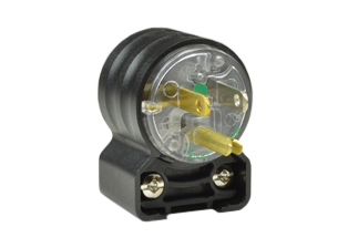 15A-125V HOSPITAL GRADE ANGLE PLUG, TYPE B, GREEN DOT NEMA 5-15P, 2 POLE-3 WIRE GROUNDING (2P+E), IMPACT RESISTANT, TERMINALS ACCEPT 12/3, 14/3, 16/3, 18/3 AWG CONDUCTORS, 0.300-0.690" CORD GRIP RANGE. CLEAR/BLACK.

<br><font color="yellow">Notes: </font> 
<br><font color="yellow">*</font> Four angle cover design. Power cord exits up, down, left or right.