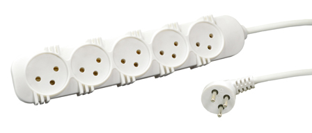ISRAEL 16 AMPERE-250 VOLT SI 32 (IS1-16R) 5 OUTLET PDU POWER STRIP, 3500W MAX, 2 POLE-3 WIRE GROUNDING (2P+E), 1.0 METER (3FT-3IN) CORD. WHITE.

<br><font color="yellow">Notes: </font> 
<br><font color="yellow">*</font> For horizontal rack applications use #52019 or #52019-BLK mounting plate.
<br><font color="yellow">*</font> Israel power cords, plugs, GFCI-RCD outlets, connectors, socket strips, plug adapters are listed below in related products. Scroll down to view.