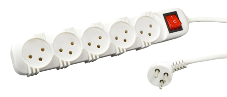 ISRAEL 16 AMPERE-250 VOLT, 3,500 WATT, SI 32 (IS1-16R) 5 OUTLET PDU POWER STRIP, ILLUMINATED "ON/OFF" SWITCH, 2 POLE-3 WIRE GROUNDING (2P+E), 1.0 METER (3FT-3IN) CORD. WHITE.

<br><font color="yellow">Notes: </font> 
<br><font color="yellow">*</font> For horizontal rack applications use #52019 or #52019-BLK mounting plate.
<br><font color="yellow">*</font> Israel power cords, plugs, GFCI-RCD outlets, connectors, socket strips, plug adapters are listed below in related products. Scroll down to view.