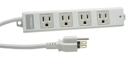 JAPAN 15 AMPERE-125 VOLT 4 OUTLET PDU POWER STRIP, JIS C 8303 TYPE B (JA1-15R) (NEMA 5-15R), 1500 WATT, INDICATOR LIGHT, 2 POLE-3 WIRE GROUNDING (2P+E), 3.0 METER (9FT-10IN) POWER CORD. GRAY. PSE, JET APPROVED. 

<br><font color="yellow">Notes: </font> 
<br><font color="yellow">*</font> For horizontal rack mount applications use #52019, #52019-BLK mounting plates.
<br><font color="yellow">*</font> Outlet accepts 15A-125V American NEMA 5-15P, NEMA 1-15P plugs, Japan JA1-15P plugs. <font color="YELLOW"> Locking versions available #56506-LK (6 outlets), #56510-LK (10 outlets).</font> Prevents accidental disconnects.
<br><font color="yellow">*</font> Japan power cords, plugs, outlets, connectors are listed below in related products. Scroll down to view.

