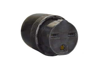 15 AMPERE-250 VOLT CONNECTOR (NEMA 6-15R), 2 POLE-3 WIRE, GROUNDING (2P+E). BLACK.

<br><font color="yellow">Notes: </font> 
<br><font color="yellow">*</font> NEMA 6-15R connectors connect with NEMA 6-15P (15A-250V) power cords, plugs, flanged inlets.
<br><font color="yellow">*</font> Plug has "twist & lock" screwless design cord grip strain relief for faster cable assembly.
<br><font color="yellow">*</font> NEMA 6-15 power cords, power strips, plugs, connectors, outlets listed below in related products. Scroll down to view.
 
 