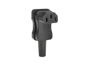 IEC-C13 down angle socket receptacle rewirable female connector plug ^P 
