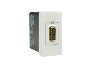 USB POWER SUPPLY CHARGER, SINGLE USB SOCKET, 22.5X45mm MODULAR SIZE, 5V-750mA, NOMINAL INPUT VOLTAGE 100-240VAC, 50-60Hz, 120mA NOMINAL INPUT FREQUENCY, IP40 RATED, SCREW TERMINALS. WHITE. 

<br><font color="yellow">Notes: </font>
<br><font color="yellow">*</font> For recharging portable devices such as phones, smartphones, MP3 OR MP4 players. 
<br><font color="yellow">*</font> Mounts on American 2X4 wall boxes, requires frame # 79170X45-N & # 79140X45-N wall plate (White, SS). 
<br> <font color="yellow">*</font> Mounts on American 4X4 wall boxes, requires frame # 79210X45-N & # 79215X45-N wall plate (White) & blank 79590X45.
<br><font color="yellow">*</font> Mounts on European wall boxes (60mm on center), requires frame # 79250X45-N & wall plate # 79266X45-N.
<br><font color="yellow">*</font> Surface mount insulated wall boxes # 680601X45 series. Surface mount Metal wall boxes # 79240X45 series.
<br><font color="yellow">*</font> Surface mount weatherproof, IP66 rated. Requires frame # 730091X45 & # 74790X45 wall box.
<br><font color="yellow">*</font> Panel mount frames # 79110X45, # 79110X45-ALU. <a href="https://www.internationalconfig.com/catalog_pages/pg94.pdf" style="text-decoration: none" target="_blank"> Panel Mount Instruction Guide</a>
<br><font color="yellow">*</font> Complete range of modular devices and mounting component options. <a href="https://www.internationalconfig.com/modular_electrical_devices.asp" style="text-decoration: none">Modular Devices Link</a>
 <br><font color="yellow">*</font> Wall plates, boxes, outlets, switches, modular GFCI/RCD and circuit breakers are listed below. Scroll down to view.
