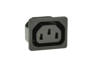 IEC 60320 C-13 POWER OUTLET, 15 AMPERE-250 VOLT AND 10 AMPERE-250 VOLT, SNAP-IN MOUNT FOR 1.5 mm THICK PANEL, 6.3 x 0.8 mm (0.250" x 0.032") QUICK CONNECT Q.D. TERMINALS, 2 POLE-3 WIRE GROUNDING, IP30 RATED, BLACK. 

<br><font color="yellow">Notes: </font> 
<br><font color="yellow">*</font> Operating temp. = -25�C to +70�C.
<br><font color="yellow">*</font> Material = Polyamide 6.6, UL 94V-0.
<br><font color="yellow">*</font> Models also available for 1.0, 1.2, 1.5, 2.0, 2.5 and 3.0 mm thick panels.

<br>
<br>
Models available:
<br>
(1.0mm thick panels - <a href="https://internationalconfig.com/documents/57320X1.0M.pdf" style="text-decoration:none" target="_blank">57320X1.0M</a>) 
(1.2mm thick panels - <a href="https://internationalconfig.com/documents/57320X1.2M.pdf" style="text-decoration:none" target="_blank">57320X1.2M</a>)
(1.5mm thick panels - <a href="https://internationalconfig.com/documents/57320.pdf" style="text-decoration:none" target="_blank">57320</a>)<br>
(2.0mm thick panels - <a href="https://internationalconfig.com/documents/57320X2.0M.pdf" style="text-decoration:none" target="_blank">57320X2.0M</a>) 
(2.5mm thick panels - <a href="https://internationalconfig.com/documents/57320X2.5M.pdf" style="text-decoration:none" target="_blank">57320X2.5M</a>) 
(3.0mm thick panels - <a href="https://internationalconfig.com/documents/57320X3.0M.pdf" style="text-decoration:none" target="_blank"">57320X3.0M</a>)

