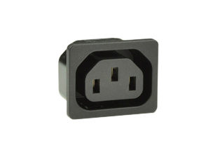 IEC 60320 C-13 POWER OUTLET, 15 AMPERE-250 VOLT AND 10 AMPERE-250 VOLT, SNAP-IN MOUNT FOR 1.5 mm THICK PANEL, 3.5 x 0.8 mm (0.138" x 0.032") SOLDER TERMINALS, 2 POLE-3 WIRE GROUNDING, IP30 RATED, BLACK. 

<br><font color="yellow">Notes: </font> 
<br><font color="yellow">*</font> Operating temp. = -25C to +70C.
<br><font color="yellow">*</font> Material = Polyamide 6.6, UL 94-V-0.
<br><font color="yellow">*</font> Models also available for 1.0, 1.2, 1.5, 2.0, 2.5 and 3.0 mm thick panels.

<br>
<br>
Models available:
<br>
(1.0mm thick panels - <a href="https://internationalconfig.com/documents/57330X1.0M.pdf" style="text-decoration:none" target="_blank">57330X1.0M</a>) 
(1.2mm thick panels - <a href="https://internationalconfig.com/documents/57330X1.2M.pdf" style="text-decoration:none" target="_blank">57330X1.2M</a>)
(1.5mm thick panels - <a href="https://internationalconfig.com/documents/57330.pdf" style="text-decoration:none" target="_blank">57330</a>)<br>
(2.0mm thick panels - <a href="https://internationalconfig.com/documents/57330X2.0M.pdf" style="text-decoration:none" target="_blank">57330X2.0M</a>) 
(2.5mm thick panels - <a href="https://internationalconfig.com/documents/57330X2.5M.pdf" style="text-decoration:none" target="_blank">57330X2.5M</a>) 
(3.0mm thick panels - <a href="https://internationalconfig.com/documents/57330X3.0M.pdf" style="text-decoration:none" target="_blank"">57330X3.0M</a>) 