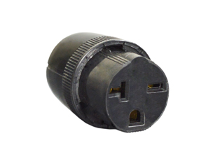 20 AMPERE-250 VOLT CONNECTOR (NEMA 6-20R / NEMA 6-15R), 2 POLE-3 WIRE GROUNDING (2P+E), NYLON, ACCEPTS 18AWG-12AWG CONDUCTORS, MAX. CORD GRIP = 0.590". BLACK.

<br><font color="yellow">Notes: </font> 
<br><font color="yellow">*</font> NEMA 6-20R connectors connect with NEMA 6-20P (20A-250V) & NEMA 6-15P (15A-250V) power cords, plugs, flanged inlets.
<br><font color="yellow">*</font> Connector has "twist & lock" cord grip design for faster cable assembly.
<br><font color="yellow">*</font> NEMA 6-20 power cords, power strips, plugs, connectors, outlets listed below in related products. Scroll down to view.