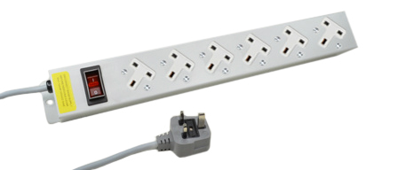 BRITISH, UNITED KINGDOM 13 AMPERE-250 VOLT BS 1363A TYPE G [UK1-13R] 6 LEFT ANGLE SOCKET PDU POWER STRIP, SHUTTERED CONTACTS, ILLUMINATED 12 AMP. D.P. CIRCUIT BREAKER, 2 POLE-3 WIRE GROUNDING (2P+E), SURFACE OR "19 IN" RACK MOUNT, METAL ENCLOSURE, 2.0 METER (6FT-7IN) CORD, [UK1-13P] BS 1362 13 AMP. FUSED PLUG. GRAY.

<br><font color="yellow">Notes: </font> 
<br><font color="yellow">*</font> Operating Temp. = 0�C to +60�C.
<br><font color="yellow">*</font> Storage Temp. = -10�C to +70�C.
<br><font color="yellow">*</font> British, United Kingdom power cords, plugs, GFCI-RCD outlets, connectors, socket strips, extension cords, plug adapters listed below in related products. Scroll down to view.
