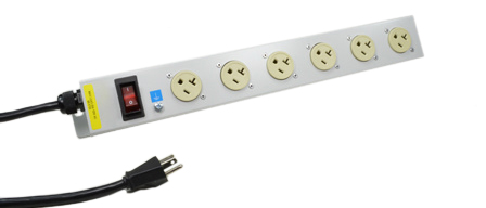 AMERICA, CANADA (NEMA) 20 AMPERE-125 VOLT (NEMA 5-20R) 6 OUTLET PDU POWER STRIP, ILLUMINATED 20 AMP. DOUBLE POLE CIRCUIT BREAKER, METAL ENCLOSURE, "19" IN. VERTICAL RACK/SURFACE MOUNTING, 2 POLE-3 WIRE GROUNDING (2P+E), 2.25 METER (7FT-5IN) CORD. GRAY.

<br><font color="yellow">Notes: </font> 
<br><font color="yellow">*</font> Operating temp. = 0�C to +60�C.
<br><font color="yellow">*</font> Storage temp. = -10�C to +70�C.
<br><font color="yellow">*</font> America, Canada (NEMA) plugs, outlets, power cords, connectors, outlet strips, GFCI outlets, receptacles listed below in related products. Scroll down to view.
