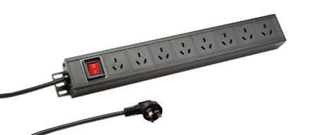 CHINA 10 AMPERE-250 VOLT 8 OUTLET PDU POWER STRIP [CH1-10R], 50/60 HZ, "19 IN." VERTICAL RACK OR SURFACE MOUNT, 1.5U SIZE METAL ENCLOSURE, DOUBLE-POLE ILLUMINATED ON/OFF SWITCH, 2 POLE-3 WIRE GROUNDING (2P+E), 3.0 METER (9FT-10IN) CORD, [CH1-10P] PLUG. BLACK.

<br><font color="yellow">Notes: </font> 
<br><font color="yellow">*</font> Operating temp. = -10�C to +60�C.
<br><font color="yellow">*</font> Storage temp. = -25�C to +65�C.
<br><font color="yellow">*</font> Universal multi-configuration power strips #59208-C19H, 59208-C19V accept China 16A-250V and 10A-250V plugs.
<br><font color="yellow">*</font> China plugs, outlets, power cords, connectors, outlet strips, GFCI sockets listed below in related products. Scroll down to view.


 