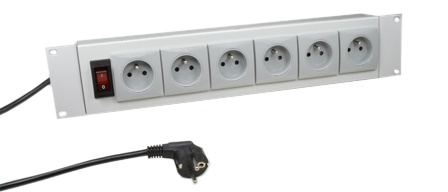 FRANCE, BELGIUM 16 AMPERE-250 VOLT CEE 7/5 (FR1-16R) 6 OUTLET PDU POWER STRIP, 15 AMP. D.P. CIRCUIT BREAKER, SHUTTERED CONTACTS, PILOT LIGHT, 19" HORIZONTAL RACK MOUNT, METAL ENCLOSURE, 2 POLE-3 WIRE GROUNDING (2P+E), 2.0 METER (6FT-7IN) CORD, CEE 7/7 SCHUKO ANGLE PLUG. GRAY.

<br><font color="yellow">Notes: </font> 
<br><font color="yellow">*</font> Operating temp. = 0C to +60C.
<br><font color="yellow">*</font> Storage temp. = -10C to +70C.
<br><font color="yellow">*</font> All CEE 7/7 European Schuko type plugs & power cords connect with France / Belgium outlets, sockets, connectors.
<br><font color="yellow">*</font> France, Belgium plugs, outlets, power cords, connectors, outlet strips, GFCI sockets listed below in related products. Scroll down to view.
