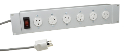AUSTRALIA / NEW ZEALAND 10 AMPERE-250 VOLT, 6 OUTLET [AU1-10R] PDU POWER STRIP, METAL ENCLOSURE, "19 INCH" HORIZONTAL RACK MOUNTING, ILLUMINATED 10 AMP. DOUBLE POLE CIRCUIT BREAKER, 2 POLE-3 WIRE GROUNDING [2P+E], 2.0 METER [6FT-7IN] LONG CORD [AU1-10P] PLUG. GRAY.

<br><font color="yellow">Notes: </font> 
<br><font color="yellow">*</font> Operating temp. = 0�C to +60�C.
<br><font color="yellow">*</font> Storage temp. = -10�C to +70�C.
<br><font color="yellow">*</font> Australia / New Zealand plugs, outlets, power cords, connectors, outlet strips, GFCI sockets listed below in related products. Scroll down to view.
