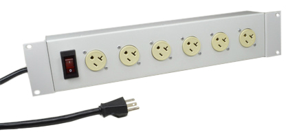 AMERICA, CANADA (NEMA) 20 AMPERE-125 VOLT (NEMA 5-20R) 6 OUTLET PDU POWER STRIP, ILLUMINATED 20 AMP. DOUBLE POLE CIRCUIT BREAKER, METAL ENCLOSURE, "19" IN. VERTICAL RACK MOUNT, 2 POLE-3 WIRE GROUNDING (2P+E),  2.25 METER (7FT-5IN) CORD. GRAY.

<br><font color="yellow">Notes: </font> 
<br><font color="yellow">*</font> Operating temp. = 0�C to +60�C.
<br><font color="yellow">*</font> Storage temp. = -10�C to +70�C.
<br><font color="yellow">*</font> America, Canada (NEMA) plugs, outlets, power cords, connectors, outlet strips, GFCI outlets, receptacles listed below in related products. Scroll down to view.