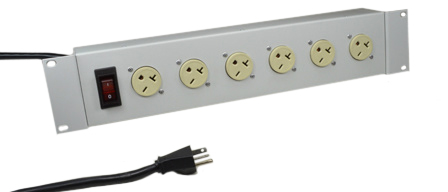 AMERICA, CANADA (NEMA) 20 AMPERE-250 VOLT (NEMA 6-20R / NEMA 6-15R) 6 OUTLET PDU POWER STRIP, "19 IN." HORIZONTAL RACK MOUNT, METAL ENCLOSURE, ILLUMINATED 20 AMPERE D.P. CIRCUIT BREAKER, 2 POLE-3 WIRE GROUNDING (2P+E), 2.5 METER (8FT-2IN) POWER CORD. GRAY. 

<br><font color="yellow">Notes: </font> 
<br><font color="yellow">*</font> Outlets accept NEMA 6-20P (20A-250V) & NEMA 6-15P (15A-250V) plugs.
<br><font color="yellow">*</font> NEMA 6-20R plugs, outlets, power cords, connectors, outlet strips, listed below in related products. Scroll down to view.
