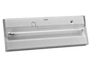 EUROPEAN/INTERNATIONAL "EMERGENCY LIGHTING" INDOOR FLUORESCENT LIGHT FIXTURE, 8 WATT-230 VOLT, 50/60HZ, IP42-CLASS II, (WITH LAMP), CLEAR LENSE, BATTERY BACK-UP. WHITE.

<br><font color="yellow">Notes: </font> 
<br><font color="yellow">*</font> Replacement lamp #69306.