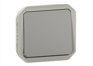 10 AMPERE-250 VOLT, IP55, IK08 WATERPROOF SINGLE POLE ONE WAY OR TWO-WAY ROCKER SWITCH, GRAY.

<BR><font color="yellow">Notes:</font>
<br><font color="yellow">*</font> Operating temp. range = -10C to +40C. Storage temp. range = -25C to +60C. UV Protected, Halogen free.
<BR><font color="yellow">*</font> View European, British, International Outlets / Switches. <a href="https://www.internationalconfig.com/modular_electrical_devices.asp" style="text-decoration: none">[ Entire Modular Device Series ]</a>