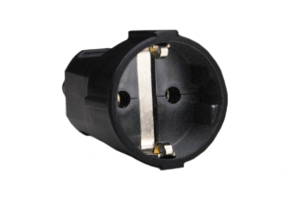 EUROPEAN SCHUKO 16 AMPERE-250 VOLT TYPE F, CEE 7/3 (EU1-16R) IN-LINE CONNECTOR BODY, 2 POLE-3 WIRE GROUNDING (2P+E), MAX. CORD O.D. = 13mm (0.510"), BLACK. 

<br><font color="yellow">Notes: </font> 
<br><font color="yellow">*</font> Operating temp. = -10�C to +60�C. 
<br><font color="yellow">*</font> European, Schuko Extension Cords, Type E, F, Weatherproof IP44, GFCI/RCD versions. View: <a href="https://internationalconfig.com/icc6.asp?item=European-Extension-Cords" style="text-decoration: none">European-Extension-Cords</a>. 

<br><font color="yellow">*</font> Watertight IP68/IP66 Locking Connector available # <a href="https://internationalconfig.com/icc6.asp?item=70361" style="text-decoration: none">70361</a>. Locking design also prevents accidental disconnect.
 
<br><font color="yellow">*</font> European Schuko plugs, outlets, power cords, GFCI/RCD socket strips, adapters listed below in related products. Scroll Down To View.






 