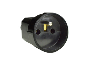 FRANCE, BELGIUM 16 AMPERE-250 VOLT CEE 7/5 (FR1-16R) TYPE E, F, IN-LINE CONNECTOR, 2 POLE-3 WIRE GROUNDING (2P+E). BLACK. 

<br><font color="yellow">Notes: </font> 
<br><font color="yellow">*</font> Terminals accept 4.0mm (12 AWG) conductors, Max. cord dia. = 10mm (0.394").

<br><font color="yellow">*</font> Watertight IP68/IP66 Locking Connector available # <a href="https://internationalconfig.com/icc6.asp?item=71175" style="text-decoration: none">71175"</a>. Locking design also prevents accidental disconnect.

<br><font color="yellow">*</font> All CEE 7/7 European "Schuko" type plugs & power cords connect with France / Belgium outlets, sockets, connectors.
