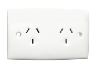 AUSTRALIA / NEW ZEALAND 10 AMPERE-250 VOLTS TYPE I DUPLEX OUTLET, AS/NZS 3112 (AU1-10R), INTEGRAL WALL PLATE, 2 POLE-3 WIRE GROUNDING (2P+E). WHITE.

<br><font color="yellow">Notes: </font> 
<br><font color="yellow">*</font> Mounts on American 2x4 wall boxes & International wall boxes with 3.28" (83mm / 84mm) mounting centers.

<br><font color="yellow">*</font> Mounts on Surface wall boxes # 84225-AR, # 74225 boxes.

<br><font color="yellow">*</font> Weatherproof covers available. View# # 74900-MCS, # 74900-MCSV,

<br><font color="yellow">*</font> Australia TUV approved building wire/cable available. #<a href="https://internationalconfig.com/icc6.asp?item=CNCP07AA002">CNCP07AA002</a>.
 
<br><font color="yellow">*</font> Scroll down to view related power cords, plugs, power strips, GFCI sockets, plug adapters.