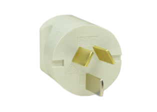 AUSTRALIA / NEW ZEALAND PLUG, 20 AMPERE-240 VOLT, TYPE I PLUG, AS/NZS 4417(RCM), AS/NZS 3112, (AU3-20P), IP2X RATED, REWIREABLE PLUG, 2 POLE-3 WIRE GROUNDING (2P+E). WHITE.

<br><font color="yellow">Notes:</font> 
<br><font color="yellow">*</font> Internal cable clamp strain relief.
<br><font color="yellow">*</font> Mates with Australian / New Zealand 20A-240V outlets / connectors only.
<br><font color="yellow">*</font> Applications = Industrial / Commercial Equipment.
<br><font color="yellow">*</font> Scroll down to view related products. 

