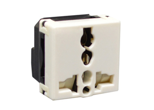 UNIVERSAL MULTI-CONFIGURATION 20 AMPERE-250 VOLT EUROPEAN, UK, BRITISH, DENMARK, SWISS, AUSTRALIA, CHINA, JAPAN, BRAZIL, ARGENTINA, AMERICAN (NEMA), S. AMERICAN, ASIA, THAILAND, ISRAEL, INTERNATIONAL POWER OUTLET, 36mmX36mm SIZE, SHUTTERED CONTACTS, 2 POLE-3 WIRE GROUNDING (2P+E). IVORY. 

<br><font color="yellow">Notes: </font> 
<br><font color="yellow">*</font> Outlet accepts International plugs and American (NEMA) 15A, 20A (125V & 250V) plugs.
<br><font color="yellow">*</font> Mounts on American 2x4, 4x4 wall boxes or panel mount. Surface mount on wall boxes # 74225, # 84225-AR.

<br><font color="yellow">*</font> Mounts on # 72350X35D European wall boxes with (60mm) mounting centers. Surface mount on boxes # 72360, # 72360-RED.  

<br><font color="yellow">*</font> Mounts in "12", "3", "6", "9" clock hour positions on wall plates / mounting frames.
 <br><font color="yellow">*</font> Plug adapters # 30140, 30140-RHD, 74901-SGA available. Provides "Earth" connection for European CEE 7/7, CEE 7/4 plugs.

<br><font color="yellow">*</font> Outlet available in Black, View # 74900-BLK.


<br><font color="yellow">*</font>  Mating wall plates / mounting frames, GFCI outlets, socket strips, wall boxes, plug adapters are listed below in related products. Scroll down to view.



  