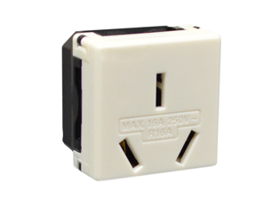 CHINA 16 AMPERE 250 VOLT MODULAR OUTLET, 36mmX36mm SIZE, GB 2099-1, GB 1002 TYPE I (CH2-16R), 2 POLE-3 WIRE GROUNDING (2P+E), IVORY. 

<br><font color="yellow">Notes: </font> 
<br><font color="yellow">*</font> Outlet accepts 16A-250V (CH2-16P) plugs only.
 
<br><font color="yellow">*</font> Mounts on American 2x4, 4x4 wall boxes. Surface mounts on wall boxes # 74225, 84225-AR.

<br><font color="yellow">*</font> Mounts on European one gang wall boxes with (60mm) mounting centers # 72350X35D, 72350-F, 77190, 72360.

<br><font color="yellow">*</font> Mounts on European two gang wall boxes with (120mm) mounting centers # 72355X35D, 72355-F, 72365.

<br><font color="yellow">*</font> Panel mount on frame # 74970-W. DIN Rail mount on frame # 74970-DIN.  

<br><font color="yellow">*</font> Mounts in "12", "3", "6", "9" clock hour positions on wall plates / mounting frames.

<br><font color="yellow">*</font> Wall plates GFCI/RCD outlets, PDU strips, circuit breakers, plug adapters are listed below in related products. Scroll down to view.
<br><font color="yellow">*</font> Contact sales for product application assistance.  

 