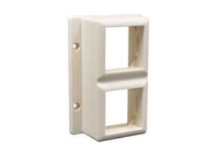 RAISED SURFACE / PANEL MOUNTING FRAME. IVORY.

<<br><font color="yellow">Notes: </font> 
<br><font color="yellow">*</font> Frame accepts two modular (36mmX36mm size) type outlets, circuit breakers, switches.
<br><font color="yellow">*</font> Use only on insulated surfaces.
 