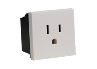 15 AMPERE-127 VOLT, (15A-125V NEMA 5-15R) OUTLET, TYPE A , TYPE B, 45mmX45mm MODULAR SIZE, 2 POLE-3 WIRE GROUNDING (2P+E). WHITE.

<br><font color="yellow">Notes:</font> 
<br><font color="yellow">*</font> Outlet accepts American NEMA 1-15P (2P), NEMA 515-P (2P+E) Plugs. 
<br><font color="yellow">*</font> Duplex outlet available # 76143X45D. GFCI Duplex available # 1597-W.
<br><font color="yellow">*</font> Mounts on American 2X4 wall boxes, requires frame # 79120X45-N & # 79130X45-N wall plate (White, Black, ALU, SS). 
<br> <font color="yellow">*</font> Mounts on American 4X4 wall boxes, requires frame # 79210X45-N & # 79220X45-N wall plate (White, SS).<br><font color="yellow">*</font> Mounts on European wall boxes (60mm on center), requires frame # 79250X45-N & wall plate # 79265X45-N.
<br><font color="yellow">*</font> Surface mount insulated wall boxes # 680602X45 series. Surface mount Metal wall boxes # 79235X45 series.
<br><font color="yellow">*</font> Surface mount weatherproof, IP66 rated. Requires frame # 730092X45 & # 74790X45 wall box.
<br><font color="yellow">*</font> Panel mount frames # 79100X45, # 79100X45-ALU. DIN rail mount Frame # 79595X45. <a href="https://www.internationalconfig.com/catalog_pages/pg94.pdf" style="text-decoration: none" target="_blank"> Panel Mount Instruction Guide</a>
<br><font color="yellow">*</font> Complete range of modular devices and mounting component options. <a href="https://www.internationalconfig.com/modular_electrical_devices.asp" style="text-decoration: none">Modular Devices Link</a>
 <br><font color="yellow">*</font> Wall plates, boxes, outlets, switches, modular GFCI/RCD and circuit breakers are listed below. Scroll down to view.