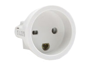 DANISH OUTLET, HOSPITAL GRADE, GRAY, ROUND BODY DESIGN, 2 POLE 3 WIRE, 13 AMP 250 VOLT, (DE3-13R) MOUNTS TO PANEL WITH BRACKET. BRACKET INCLUDED.
IP 20, BODY THERMOPLASTIC MATERIAL. CONTACTS NICKEL PLATED BRASS.