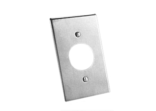 JAPANESE SINGLE OUTLET WALL PLATE. STAINLESS STEEL.