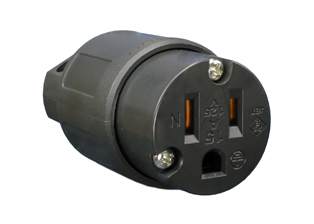 15 AMPERE-125 VOLT JAPAN CONNECTOR, JIS C 8303 (JA1-15R), TYPE B, IMPACT RESISTANT NYLON BODY, 2 POLE-3 WIRE GROUNDING (2P+E), ACCEPTS 14AWG, 16AWG, 18AWG CONDUCTORS, MAX. CORD O.D. = 0.465" DIA. BLACK.  
<br><font color="yellow">Notes: </font>
<br><font color="yellow">* </font> Certifications: PSE, JET, JIS C 8303, RoHS.  
<br><font color="yellow">*</font> Outlet accepts 15A-125V American NEMA 5-15P, NEMA 1-15P plugs, Japan JA1-15P plugs. <font color="YELLOW"> Locking version available #78860-LK. Prevents accidental disconnects.</font>
