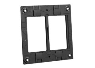 MOUNTING FRAME FOR AMERICAN (4x4) TWO GANG WALL BOXES. ACCEPTS COMBINATIONS OF 22.5mmX45mm, 45mmX45mm DEVICES OR TWO 67.5mmX45mm MODULAR DEVICES.

<br><font color="yellow">Notes: </font> 
<br><font color="yellow">*</font> Requires one #79285X45-N wall plate.

