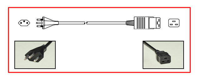 SOUTH AFRICA 16 AMPERE-250 VOLT DETACHABLE POWER CORD, SANS 164-2 <font color="yellow"> TYPE N </font> [SA1-16P] PLUG, IEC 60320 C-19 CONNECTOR, 2 POLE-3 WIRE GROUNDING [2P+E], 2.5 METERS [8FT-2IN] [98"] LONG. BLACK.
<br><font color="yellow">Length: 2.5 METERS [8FT-2IN]</font> 