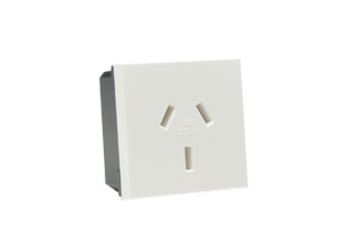 ARGENTINA 10 AMPERE-250 VOLT IRAM 1073 TYPE I (AR1-10R) MODULAR OUTLET, 45mmX45mm SIZE, 2 POLE-3 WIRE GROUNDING (2P+E). WHITE.

<br><font color="yellow">Notes: </font>  
<br><font color="yellow">*</font> Mounts on American 2X4 wall boxes, requires frame # 79120X45-N & # 79130X45-N wall plate (White, Black, ALU, SS). 
<br> <font color="yellow">*</font> Mounts on American 4X4 wall boxes, requires frame # 79210X45-N & # 79220X45-N wall plate (White, SS).<br><font color="yellow">*</font> Mounts on European wall boxes (60mm on center), requires frame # 79250X45-N & wall plate # 79265X45-N.
<br><font color="yellow">*</font> Surface mount insulated wall boxes # 680602X45 series. Surface mount Metal wall boxes # 79235X45 series.
<br><font color="yellow">*</font> Surface mount weatherproof, IP66 rated. Requires frame # 730092X45 & # 74790X45 wall box.
<br><font color="yellow">*</font> Panel mount frames # 79100X45, # 79100X45-ALU. DIN rail mount Frame # 79595X45. <a href="http://www.internationalconfig.com/catalog_pages/pg94.pdf" style="text-decoration: none" target="_blank"> Panel Mount Instruction Guide</a>
<br><font color="yellow">*</font> Complete range of modular devices and mounting component options. <a href="http://www.internationalconfig.com/modular_electrical_devices.asp" style="text-decoration: none">Modular Devices Link</a>
 <br><font color="yellow">*</font> Wall plates, boxes, outlets, switches, modular GFCI/RCD and circuit breakers are listed below. Scroll down to view.


