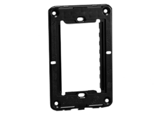 WALL PLATE MOUNTING FRAME, ONE GANG, ACCEPTS 75mmX50mm, 37mmX50mm, 18.5mmX50mm SIZE MODULAR DEVICES. BLACK. 

<br><font color="yellow">Notes: </font> 
<br><font color="yellow">*</font> Frame # 84202-F mounts on American 2x4 wall boxes & International wall boxes with 3 9/32" (83mm) centers.

 
<br><font color="yellow">*</font> South America, Argentina, Brazil, Chile, Italy, European, NEMA outlets, switches, weatherproof covers, wall boxes, listed below.


<br><font color="yellow">*</font> Scroll down to view.

